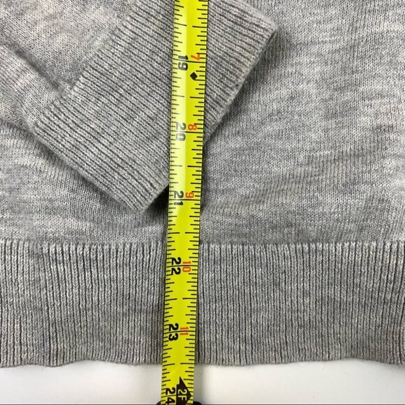 ANTHROPOLOGIE Moth I Grey I Sweater Cardigan I Green Bow - Picture 6 of 13